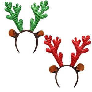 - Brand NWT Red or Green Sequin Antler Holiday Headbands 2/$14 3/$20 4/$25